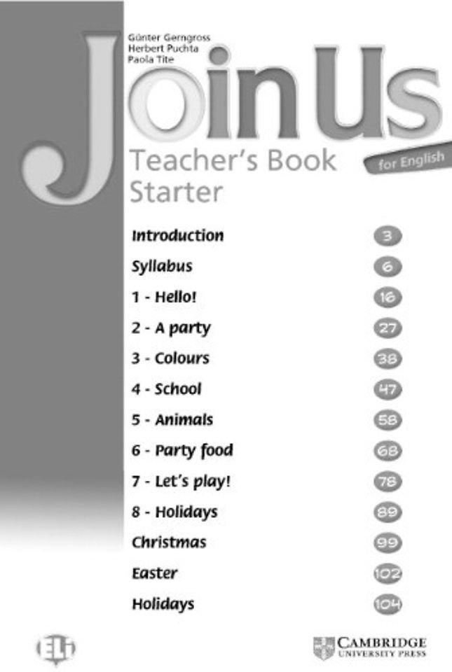 Join Us for English Starter Teacher's Book Czech Edition