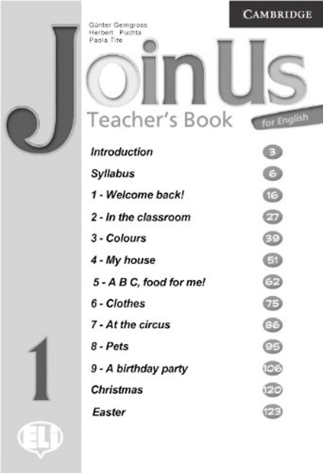 Join Us for English 1 Teacher's Book Czech Edition