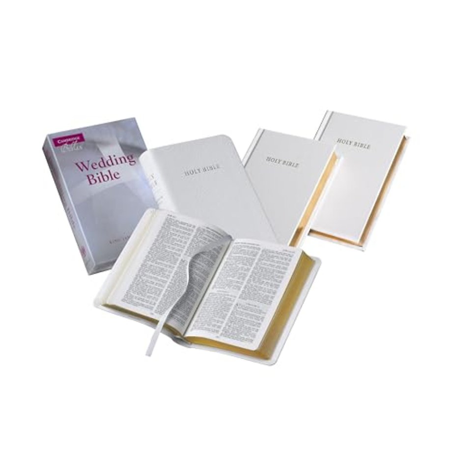 KJV Wedding Bible, Ruby Text Edition, White Imitation Leather, KJ222:T