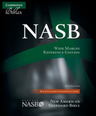 NASB Aquila Wide Margin Reference Bible, Black Goatskin Leather Edge-lined, Red-letter Text, NS746:XRME