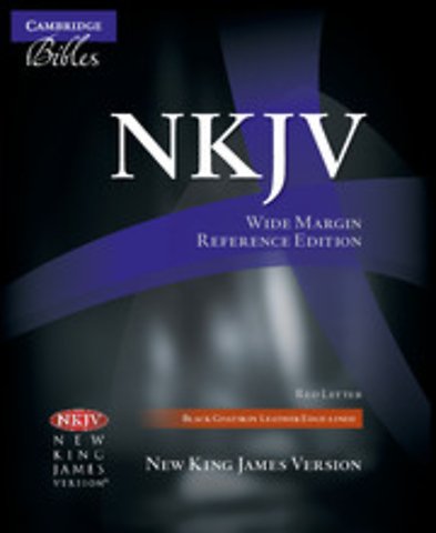 NKJV Aquila Wide Margin Reference Bible, Black Goatskin Leather Edge-lined, Red-letter Text, NK746:XRME