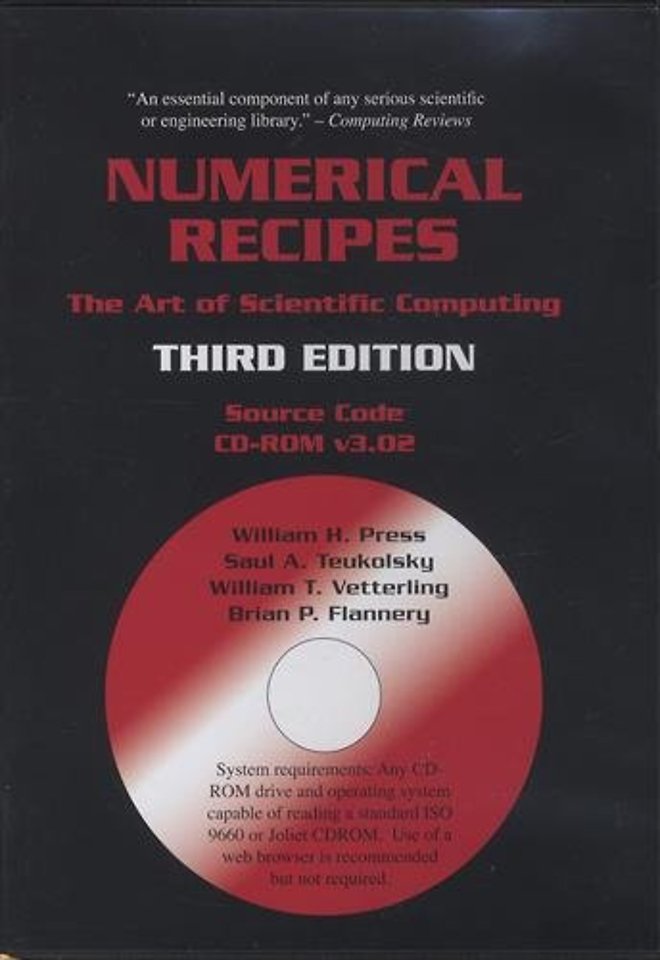 Numerical Recipes Source Code CD-ROM 3rd Edition