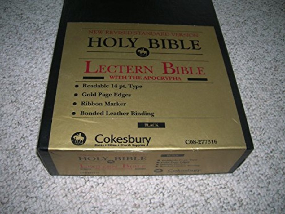 NRSV Lectern Bible with Apocrypha, Black Imitation Leather over Boards, NR932:TAB