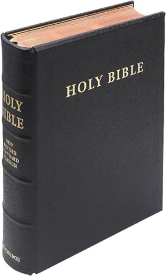 NRSV Lectern Bible, Black Goatskin Leather over Boards, NR936:TB