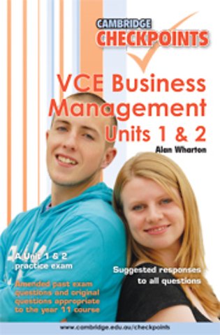 Cambridge Checkpoints VCE Business Management Units 1 and 2