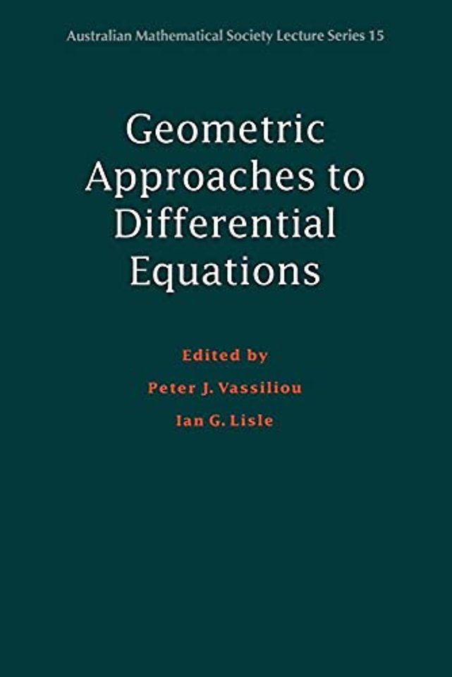 Geometric Approaches to Differential Equations