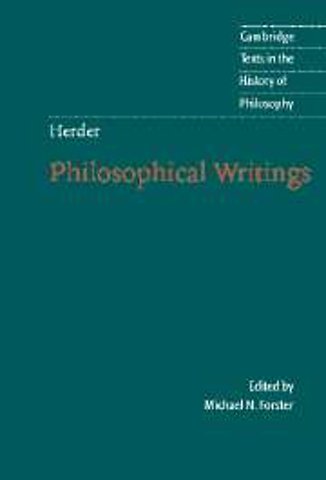 Herder: Philosophical Writings