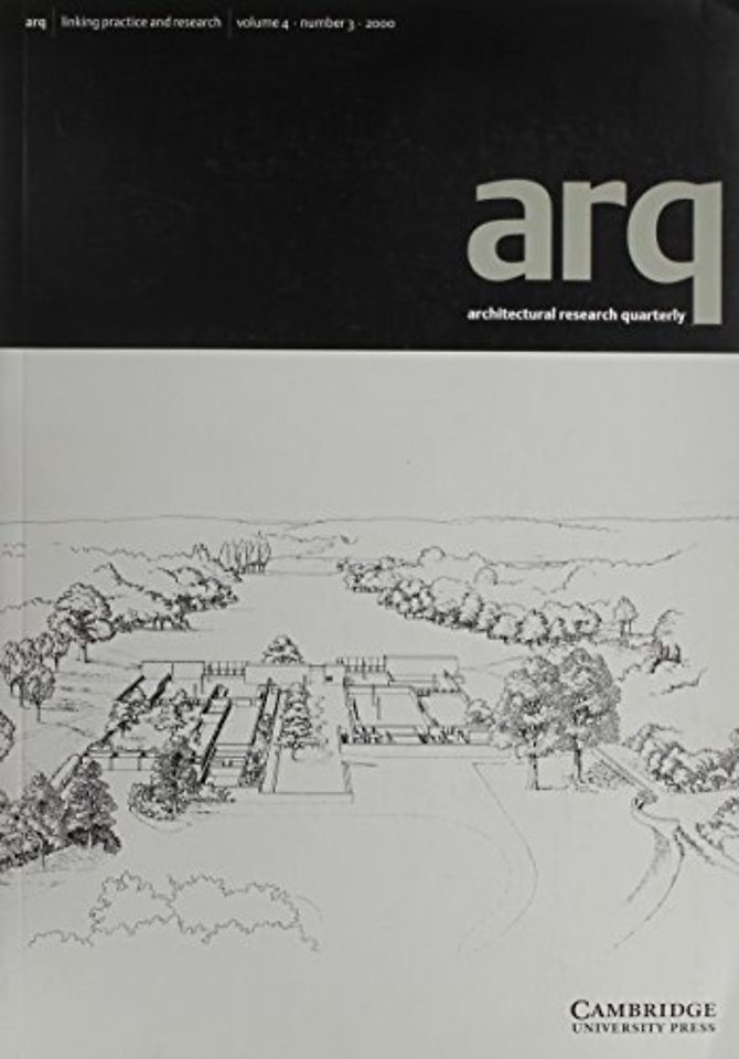 arq: Architectural Research Quarterly: Volume 4, Part 3