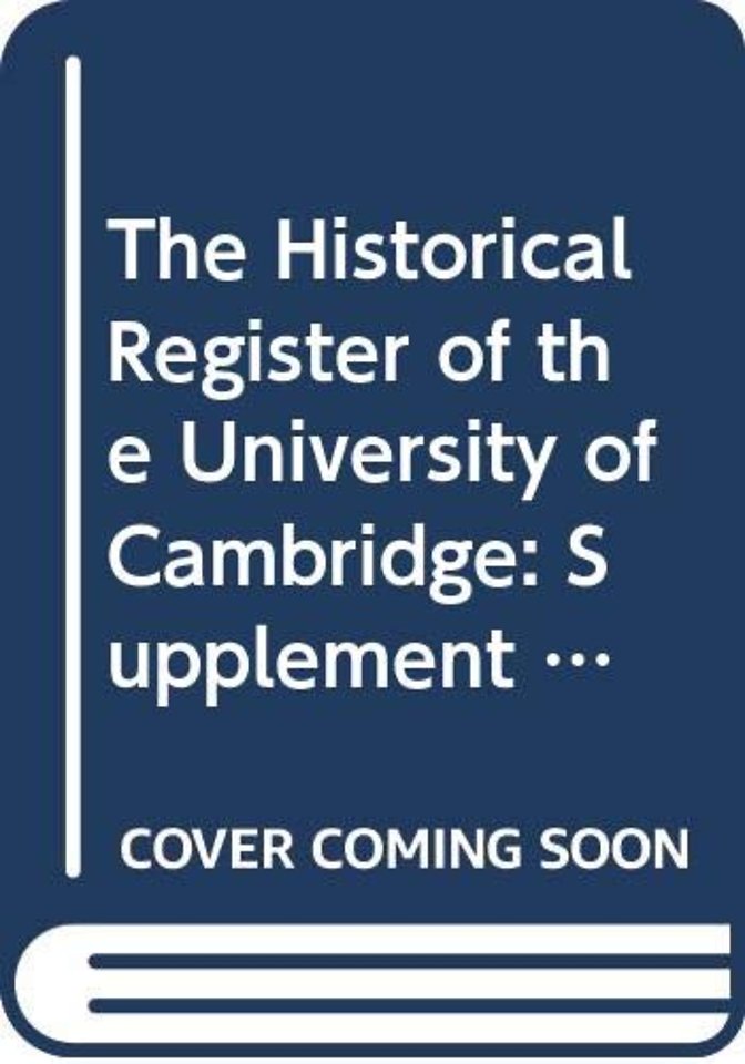 The Historical Register of the University of Cambridge
