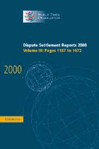 Dispute Settlement Reports 2000: Volume 3, Pages 1187-1672
