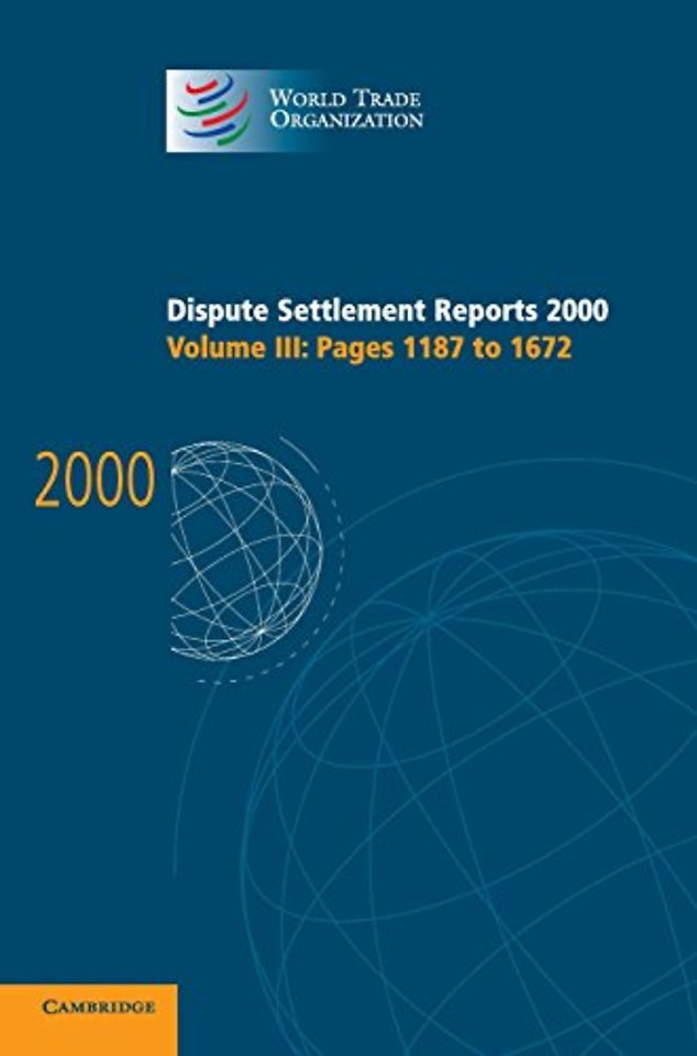 Dispute Settlement Reports 2000: Volume 3, Pages 1187-1672