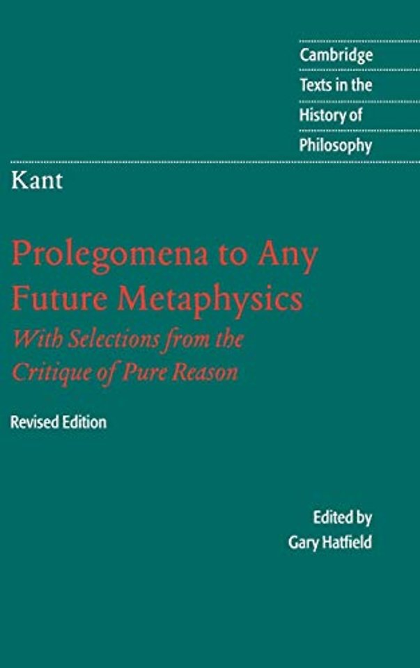Immanuel Kant: Prolegomena to Any Future Metaphysics