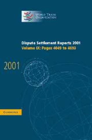 Dispute Settlement Reports 2001: Volume 9, Pages 4049-4693