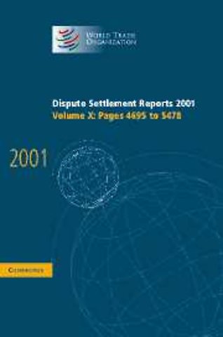 Dispute Settlement Reports 2001: Volume 10, Pages 4695-5478