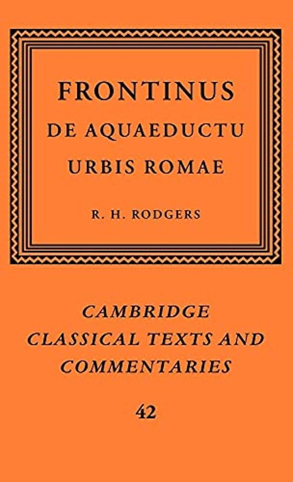 Frontinus: De Aquaeductu Urbis Romae