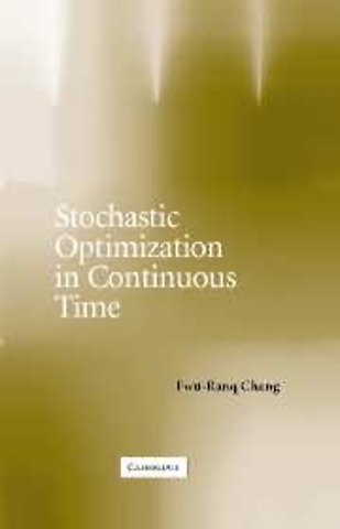 Stochastic Optimization in Continuous Time