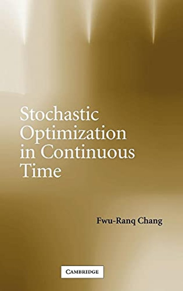 Stochastic Optimization in Continuous Time