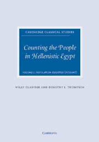 Counting the People in Hellenistic Egypt 2 Volume Hardback Set