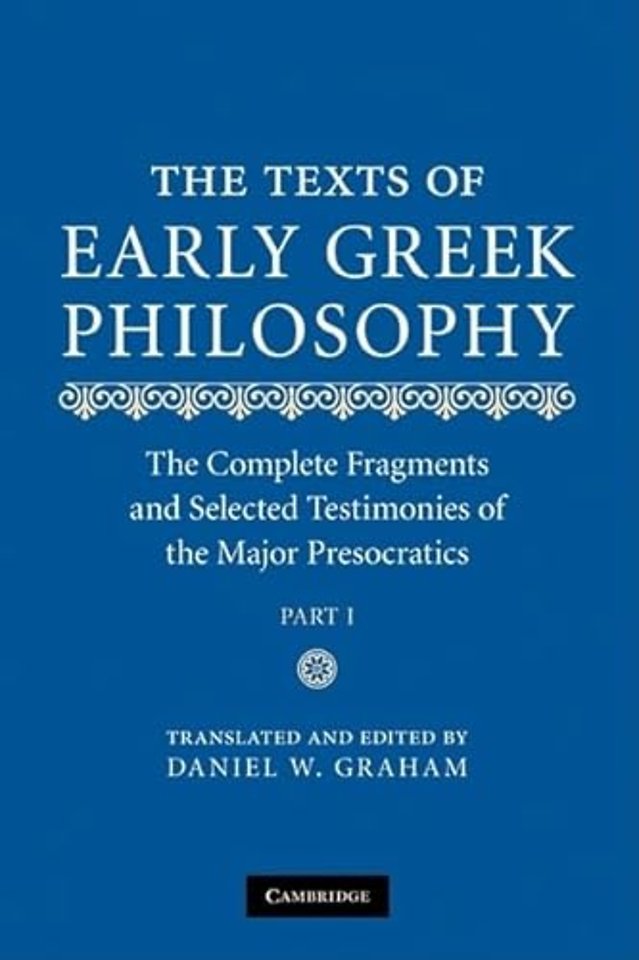 The Texts of Early Greek Philosophy