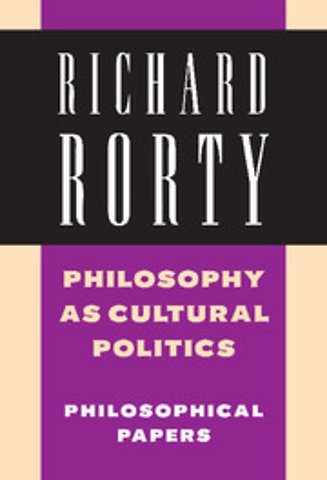 Philosophy as Cultural Politics: Volume 4