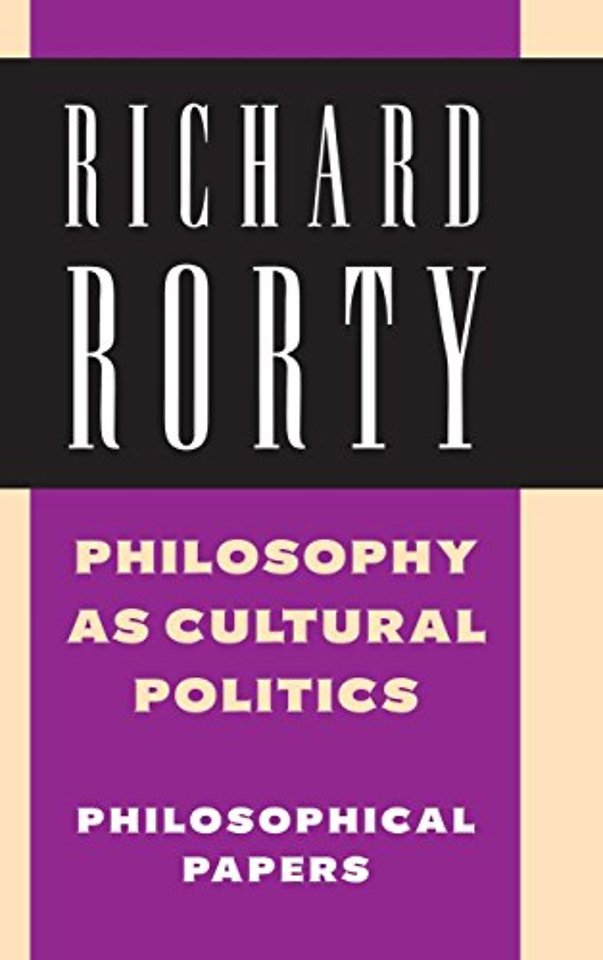 Philosophy as Cultural Politics: Volume 4