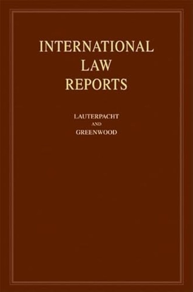 International Law Reports: Volume 134
