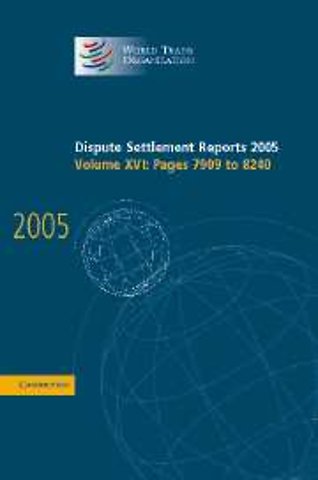 Dispute Settlement Reports 2005