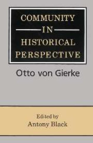 Community in Historical Perspective