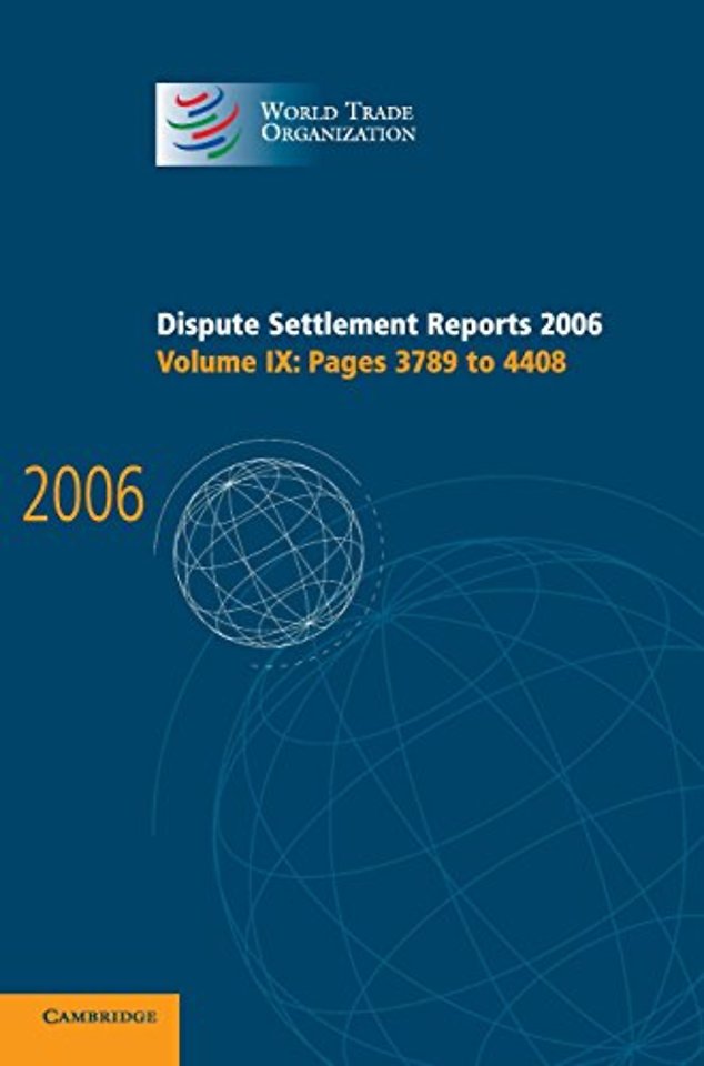 Dispute Settlement Reports 2006: Volume 9, Pages 3789–4408