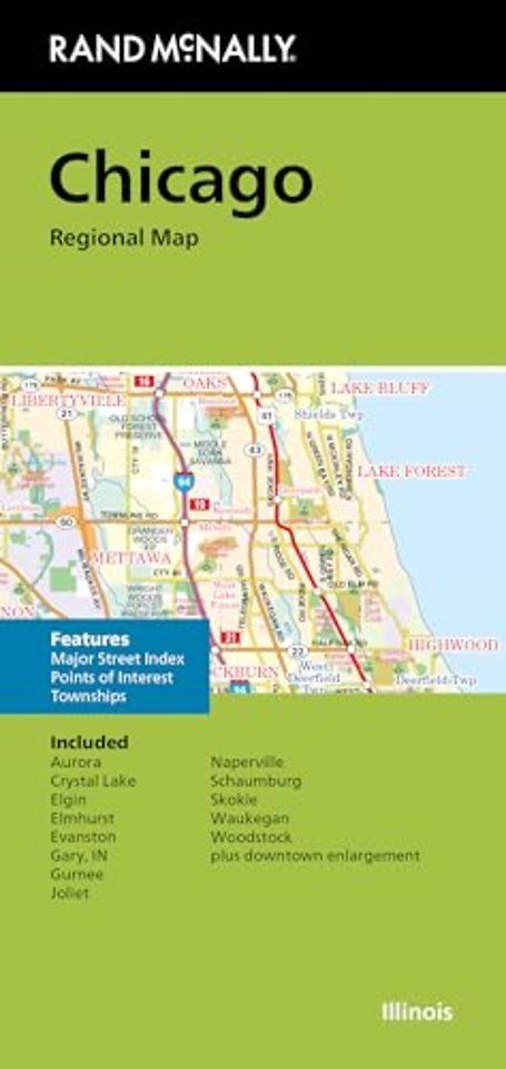 Rand McNally Folded Map: Chicago Regional Map