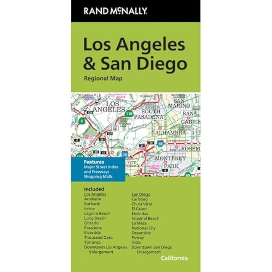 Rand McNally Folded Map: Los Angeles & San Diego Regional Map