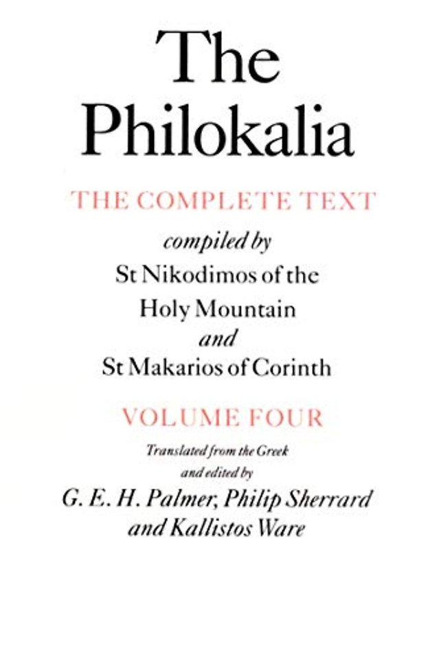 The Philokalia Vol 4