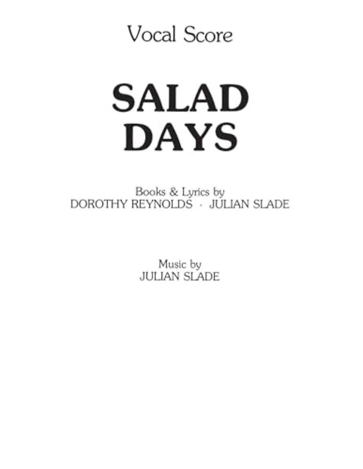 Salad Days (Vocal Score)