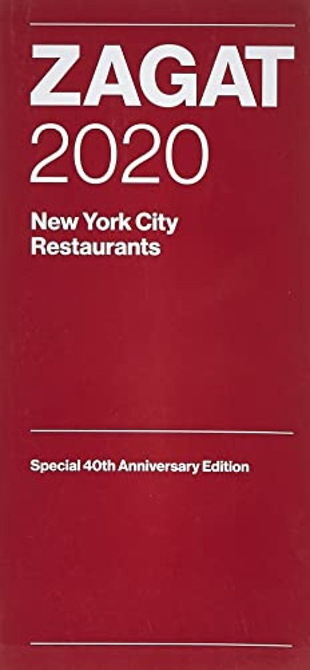 Zagat 2020 New York City Restaurants