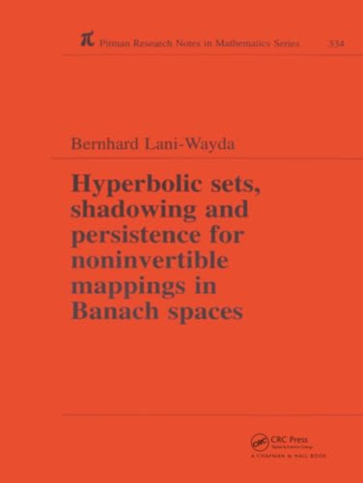 Hyperbolic Sets, Shadowing and Persistence for Noninvertible Mappings in Banach Spaces