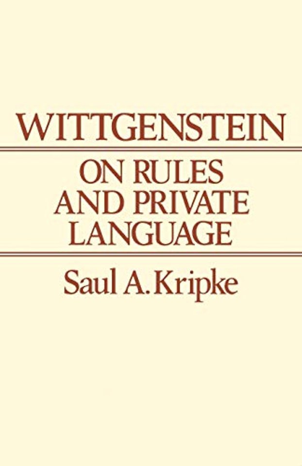Wittgenstein on Rules and Private Language