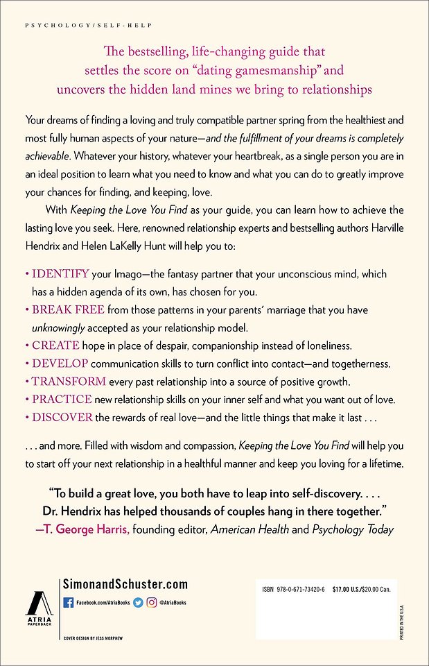 Keeping the Love You Find