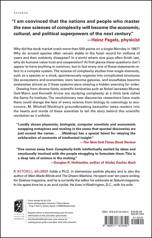 Complexity: The Emerging Science at the Edge of Order and Chaos
