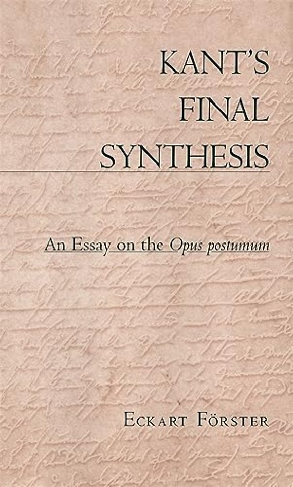 Kant’s Final Synthesis