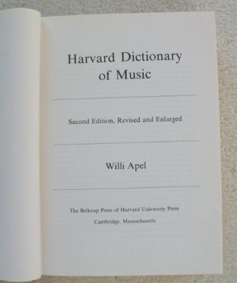 Harvard Dictionary of Music