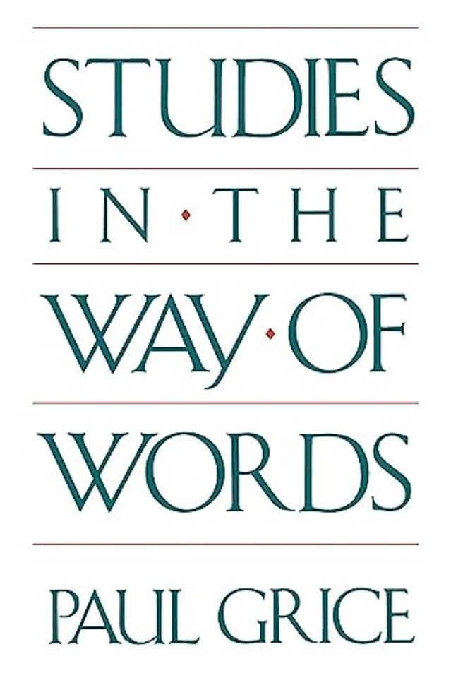 Studies in the Way of Words (Paper)