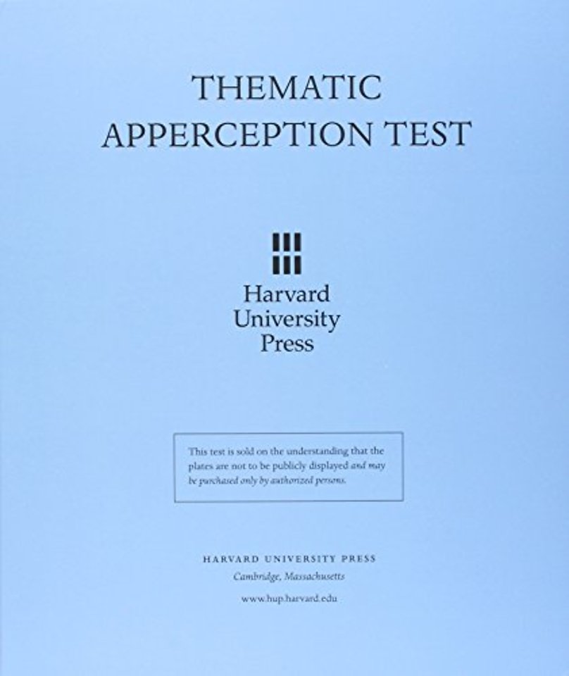 Thematic Apperception Test (20 Page Manual– 30 Pict on Cards –Blank Card in Folder)