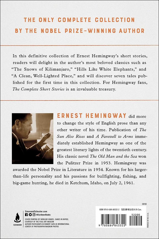 The Complete Short Stories Of Ernest Hemingway