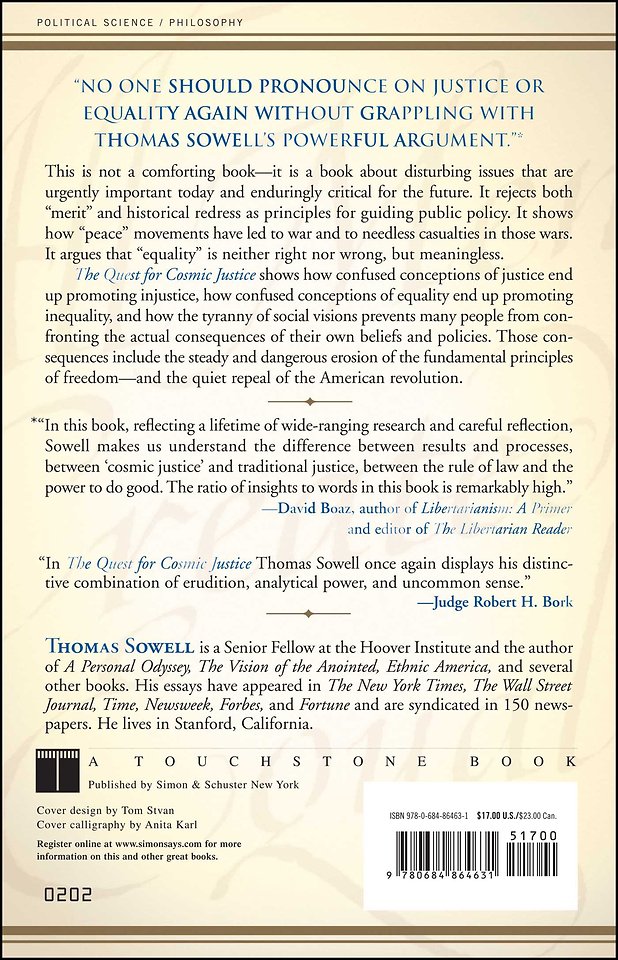 The Quest for Cosmic Justice