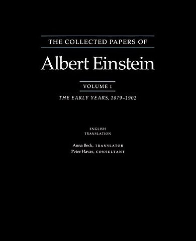 Collected Papers of Albert Einstein, Volume 1 (E – The Early Years, 1879–1902. (English translation supplement)
