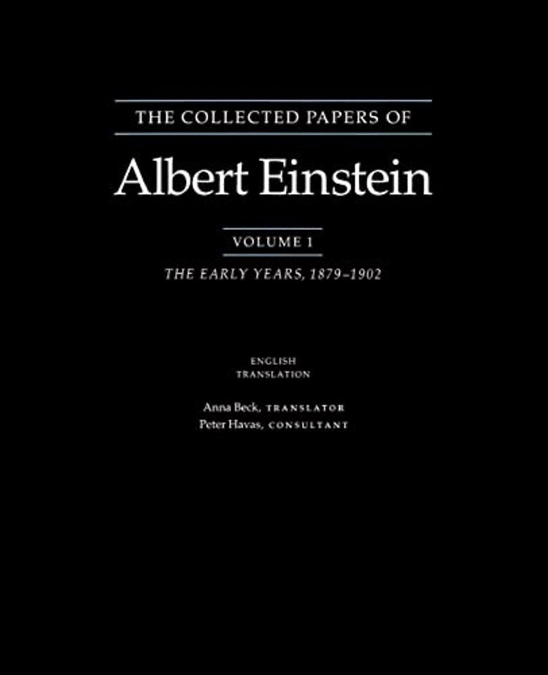 Collected Papers of Albert Einstein, Volume 1 (E – The Early Years, 1879–1902. (English translation supplement)