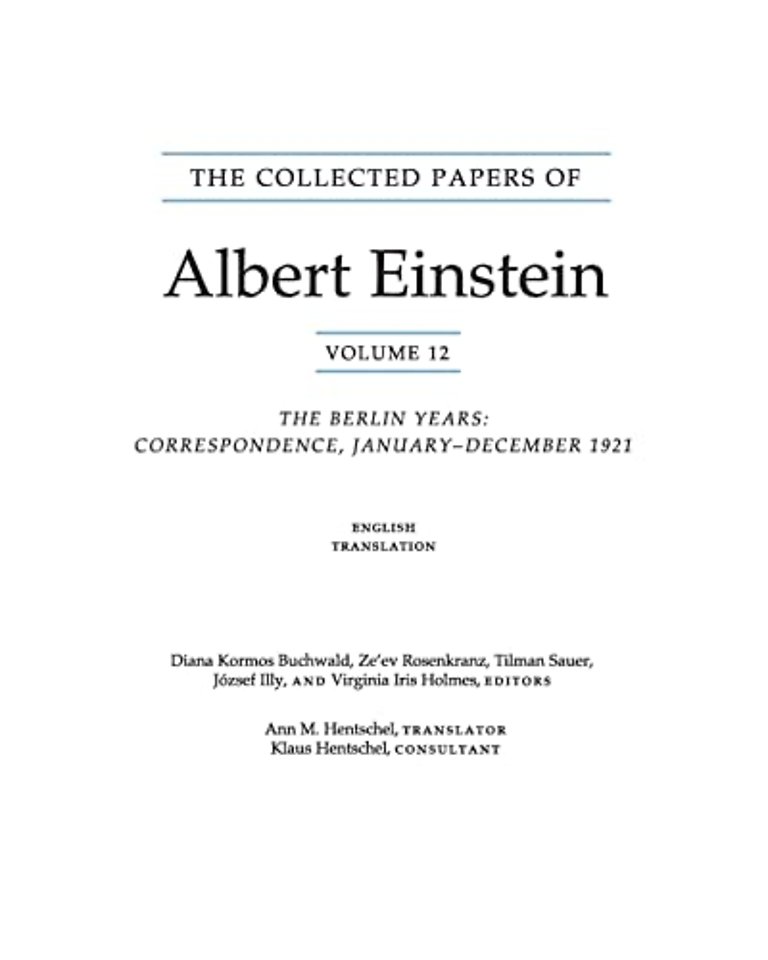 The Collected Papers of Albert Einstein, Volume 12 (English)