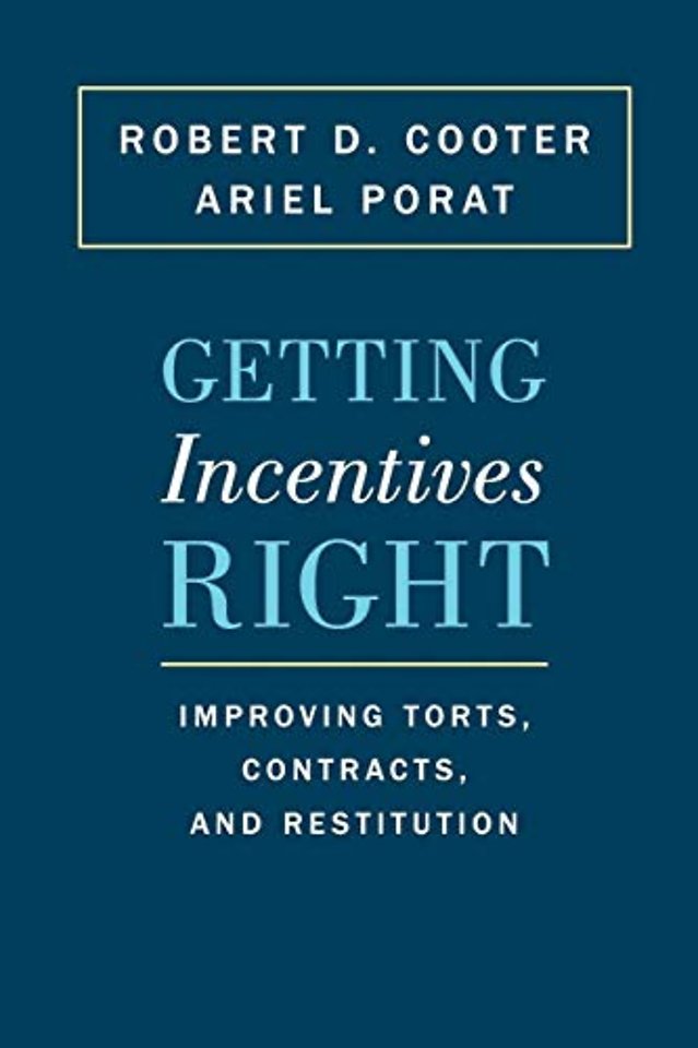 Getting Incentives Right – Improving Torts, Contracts, and Restitution