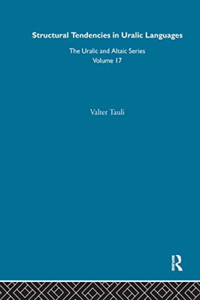 Structural Tendencies in Uralic Languages
