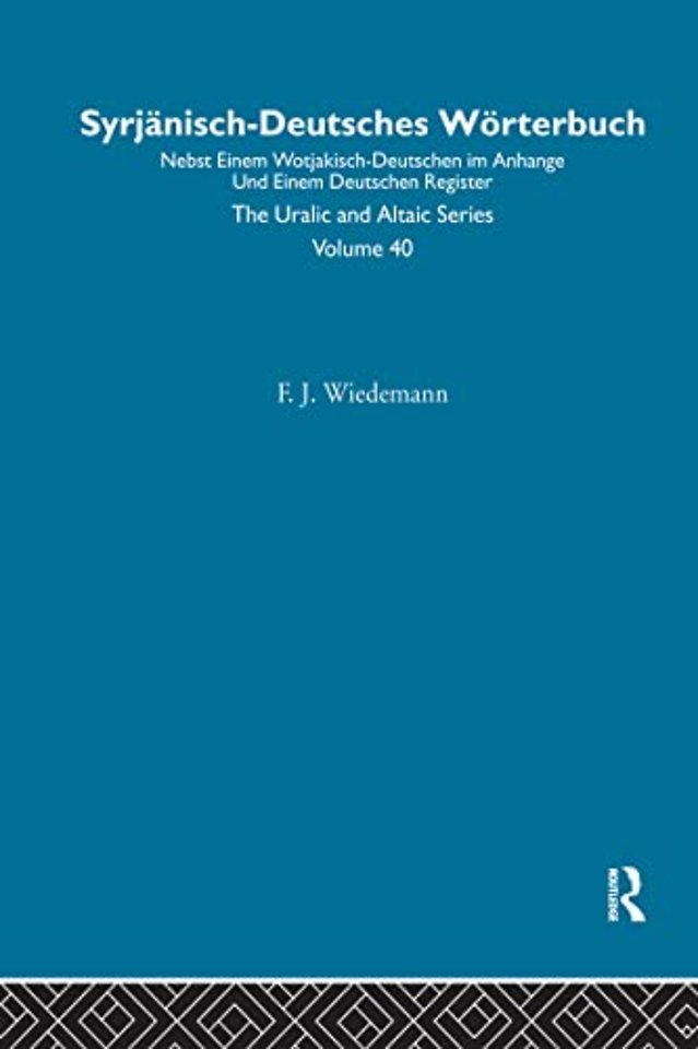 Syrjanisch-Deutches Worterbuch